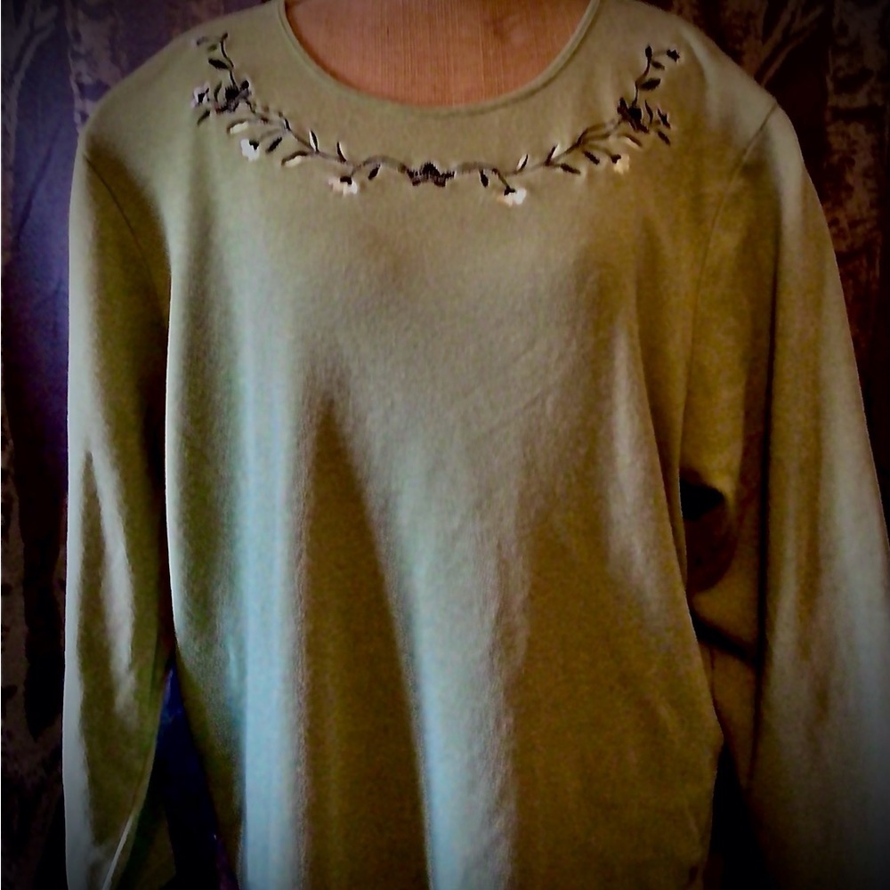 3x Sweatshirt with embroidered neckline​